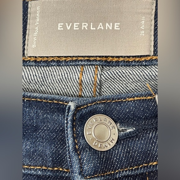 Everlane Dark Washed Blue Hi Waist Ankle Jeans Women’s Size 26 - Picture 5 of 9